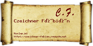 Czeichner Fábián névjegykártya